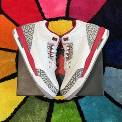 Jordan 3 “Red Cardinal” 🔴⚪️