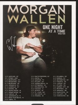 Framed Morgan Wallen One Night at a Time Tour Poster