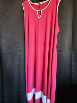 Pink with white 2x Dress