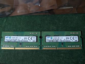 Set of two 4gb Samsung ddr3l laptop ram