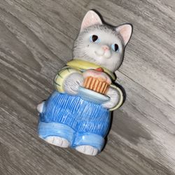 1991 collectible avon cat sugar holder 1 of 2 incomplete set