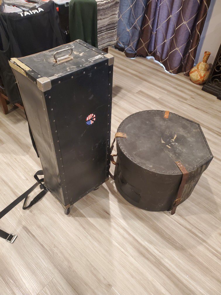 Vintage Anvil 22" Bass Drum Case, and Hardware Case