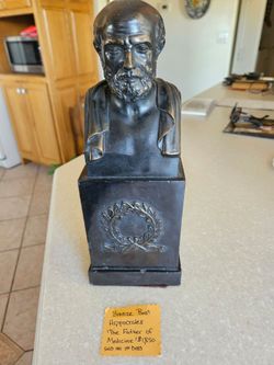 Bronze Bust of Hippocrates "The Father of Medicine"