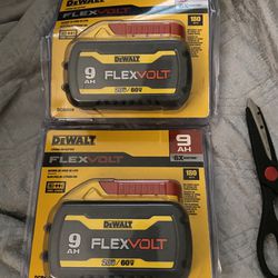 Dewalt Flexvolt 60v 9.0 Batteries- Price For Both 