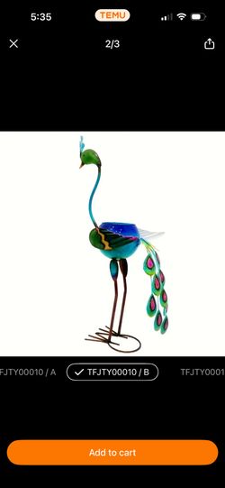 New! Peacock Metal Planter