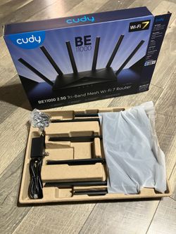 Cudy BE11000 2.5G Tri-Band Mesh Wi-Fi 7 Router 10 Gbps 4 Port 11000Mbps WR11000