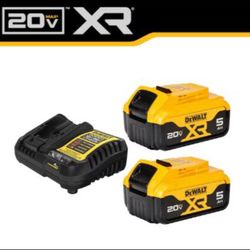 Dewalt 20v, 2-Pack Lithium Battery & Charger