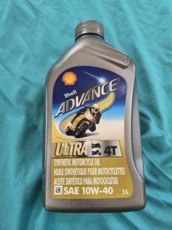 SHELL ADVANCE ULTRA 4T SYNTHETIC OIL 10W40 1L. RACE PERFORMANCE OEM DUCATI BMW