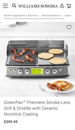Brand New GreenPan Elite Extra Large Smoke-Less Grill & Griddle | Stainless Steel