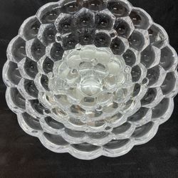 ORREFORS Crystal HALLON Raspberry Crystal 71/2” Bowl SIGNED Sweden NEW W/Out Box