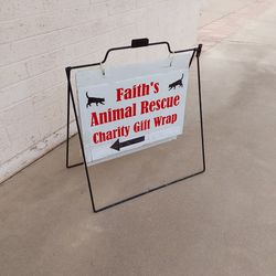 Metal A-Frame Folding Sign - $15