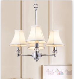 White Fabric Chandelier Shades for Candelabra Bulbs