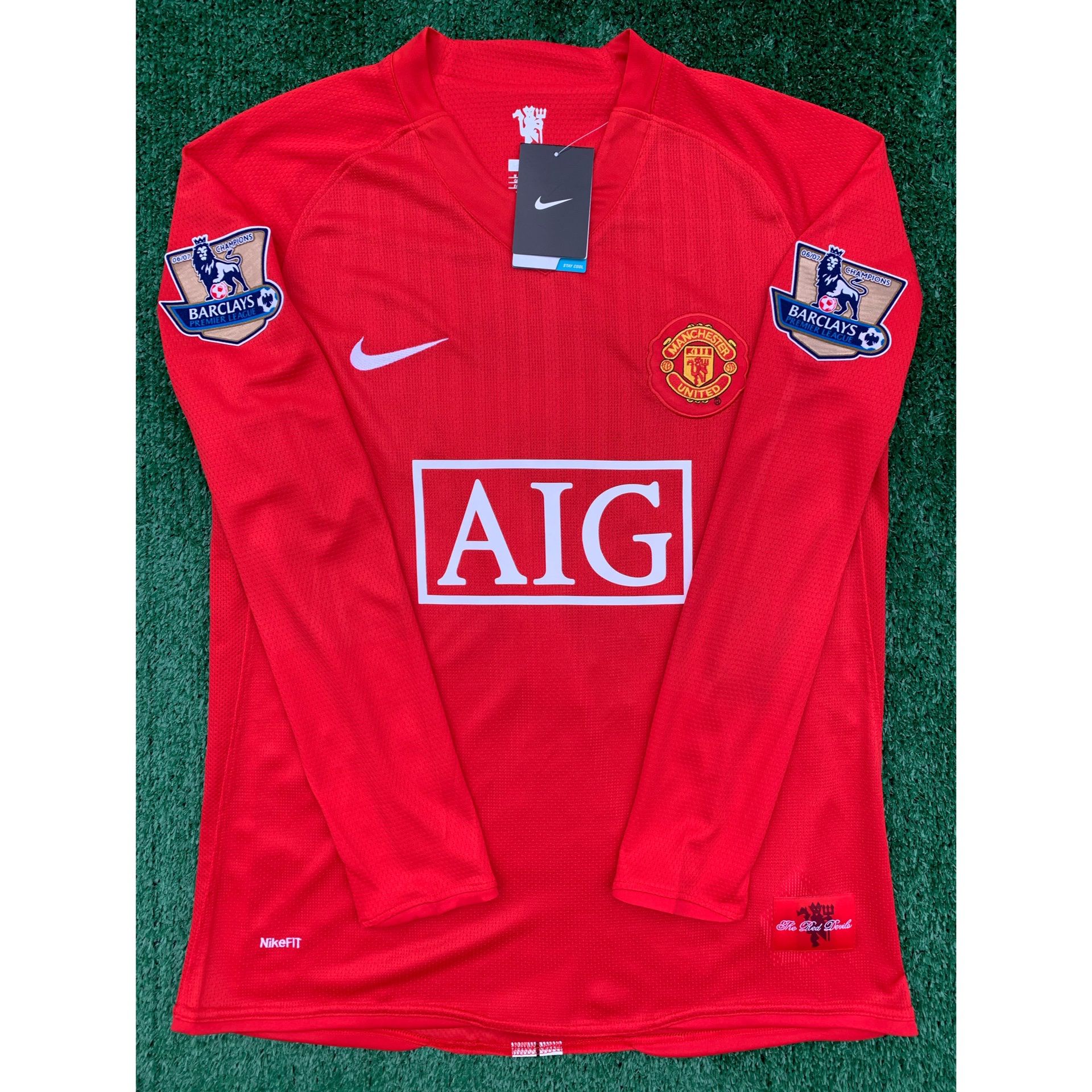 2007/08 Manchester United retro long sleeve soccer jersey