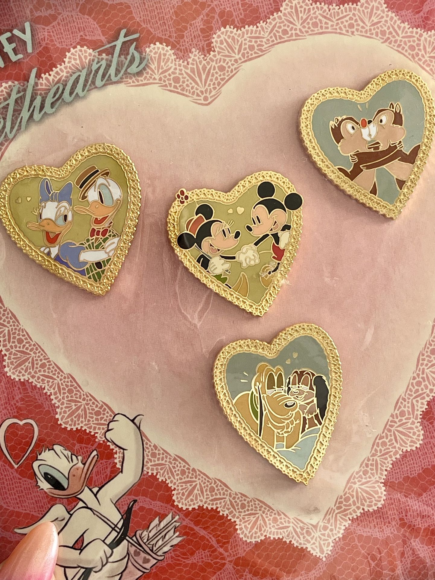 Disney Sweethearts 2004 Catalog Pin Set of 5 Limited Edition Valentines Day Rare