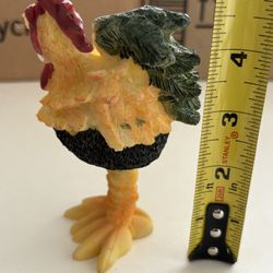 Vintage Bobble Bods Doug Harris Rooster Figurine - Hand Painted Resin - 5 inch
