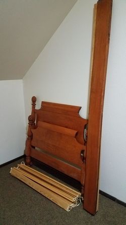 Twin bed solid wood