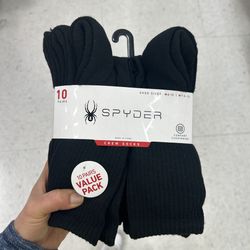 NWT Spyder men’s Crew Socks - 10 Pack