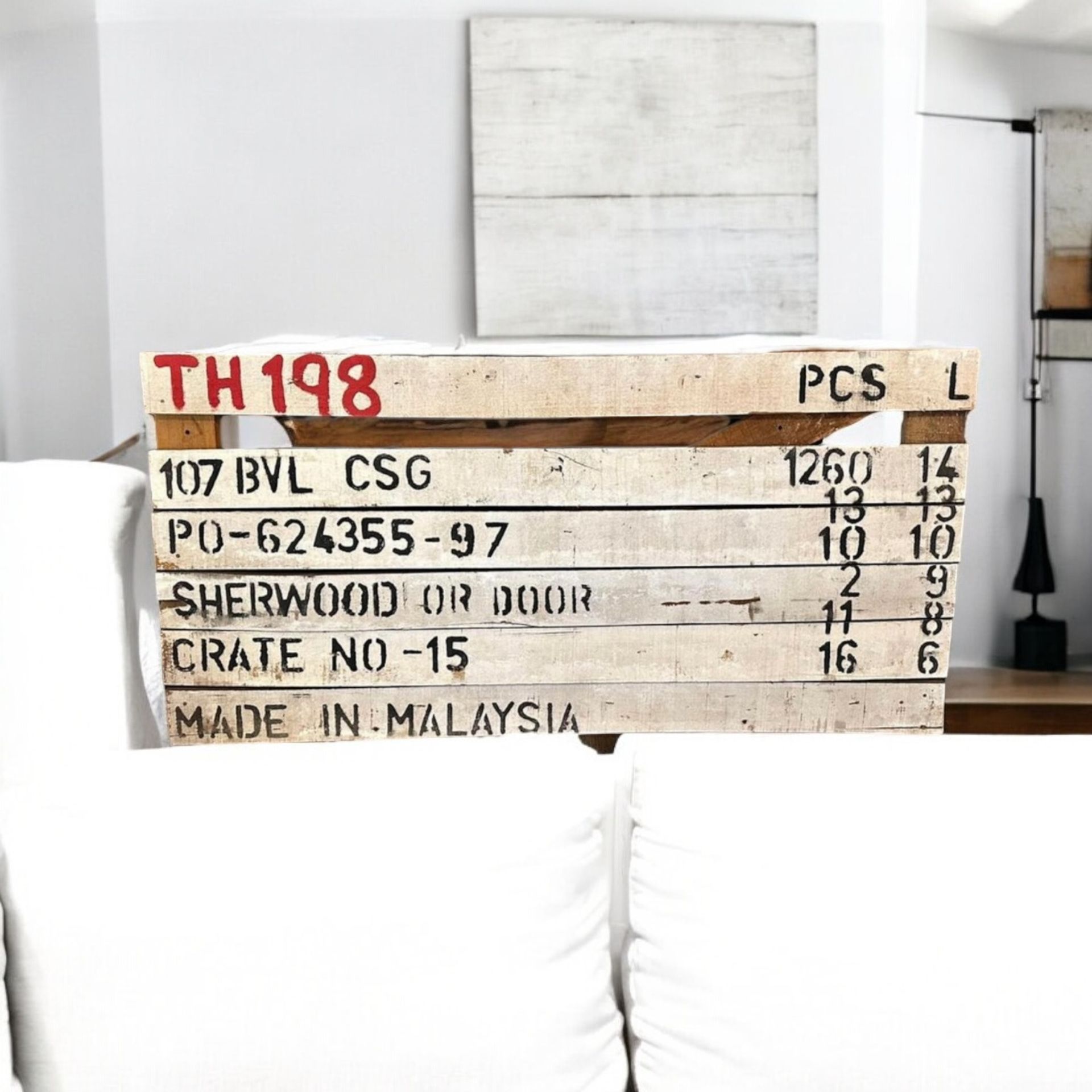 Vintage Industrial Solid Wood Sign Wall Art Display Shipment Crate HUGE MUST SEE Malaysia Shipping