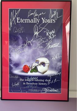 Signed Phantom of the Opera Broadway Poster – Framed