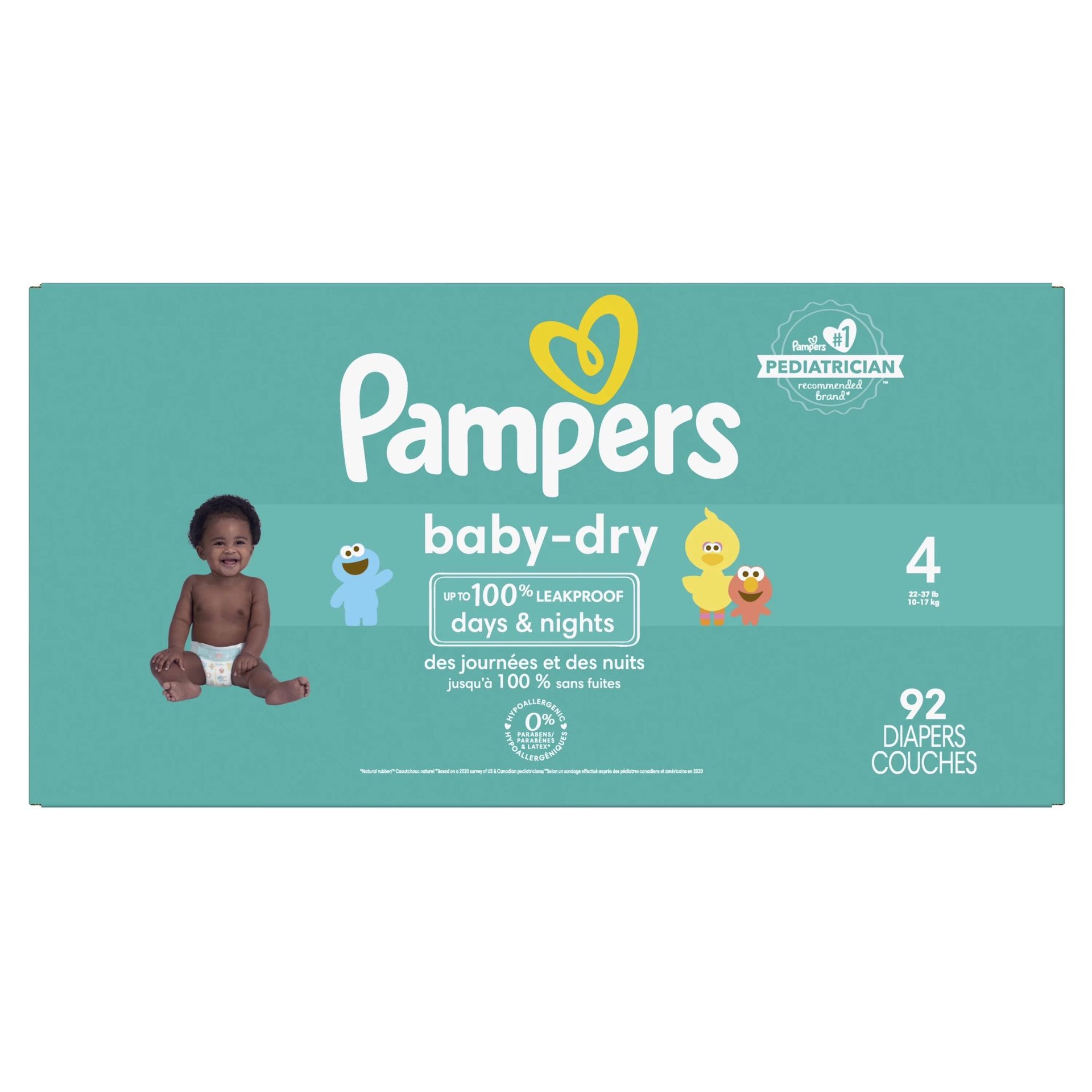 Pampers 92 Pack Size 4 Elmo Diapers