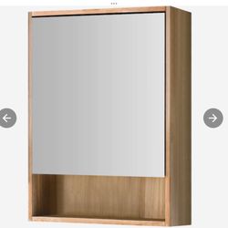 allen + roth  Medicine cabinet 20-in x 27-in Surface Mount Rubber Wood Mirrored Square Medicine Cabinet $65.00.   O’B’O’