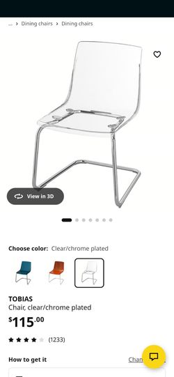 Three Ikea Tobias Chair in great condition,  retails for over $350