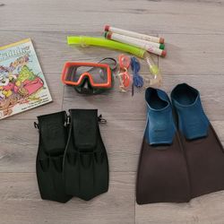 Fins, Goggles, Weights