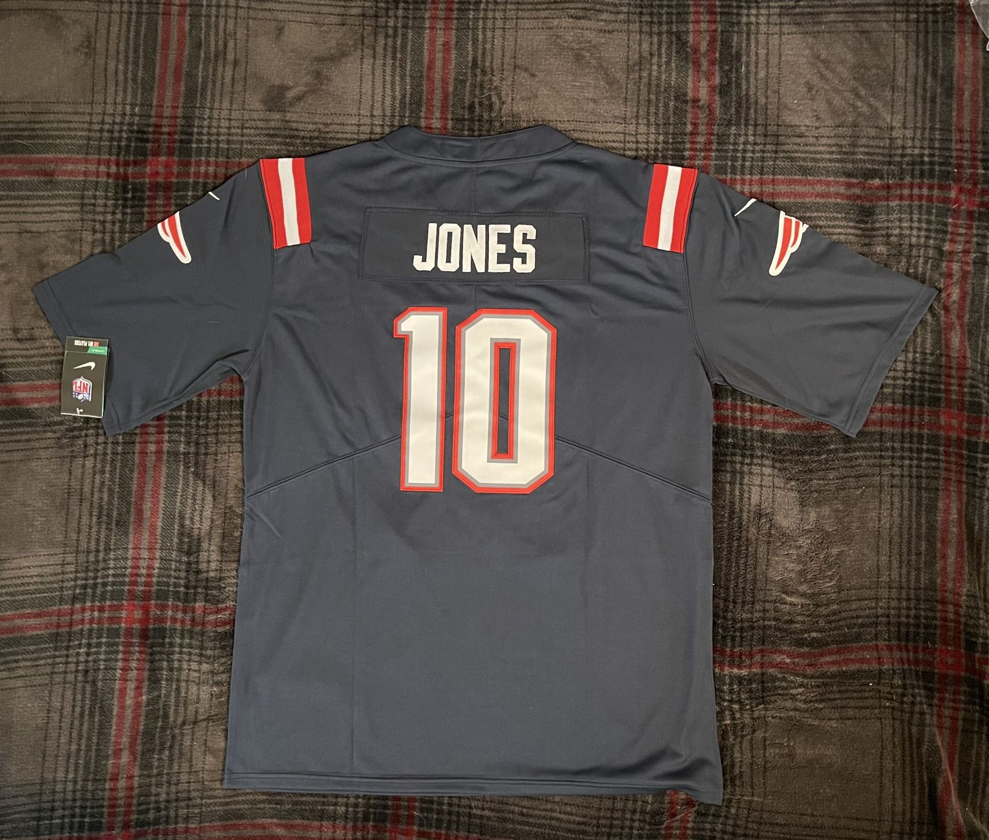 Mac Jones - Blue Jersey - Size Large - New - New England Patriots