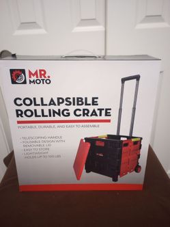 Mr. Moto Collapsible Rolling Crate