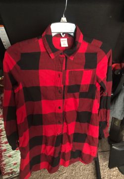 Girls red plaid dress