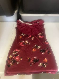 Cute burgandy flower dress
