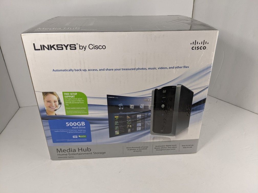 Cisco-Linksys 500 GB Media Hub Home Entertainment Storage NMH305 NEW Sealed