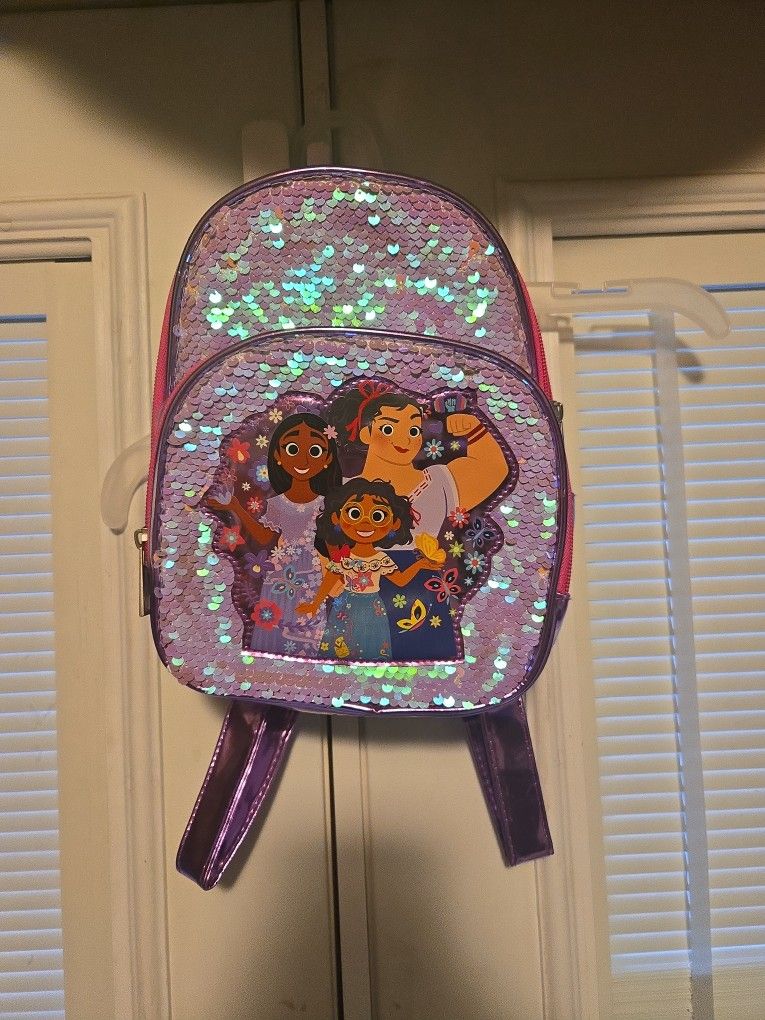Disney Encanto Sequin Purple Backpack Purse