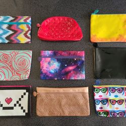 9 Ipsy Clutch Make Up Bags 