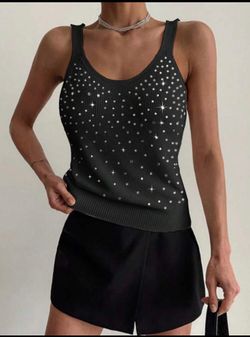 Xl rhinestone top