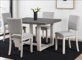 Brand New Grey & White 5pc Dining Table Set