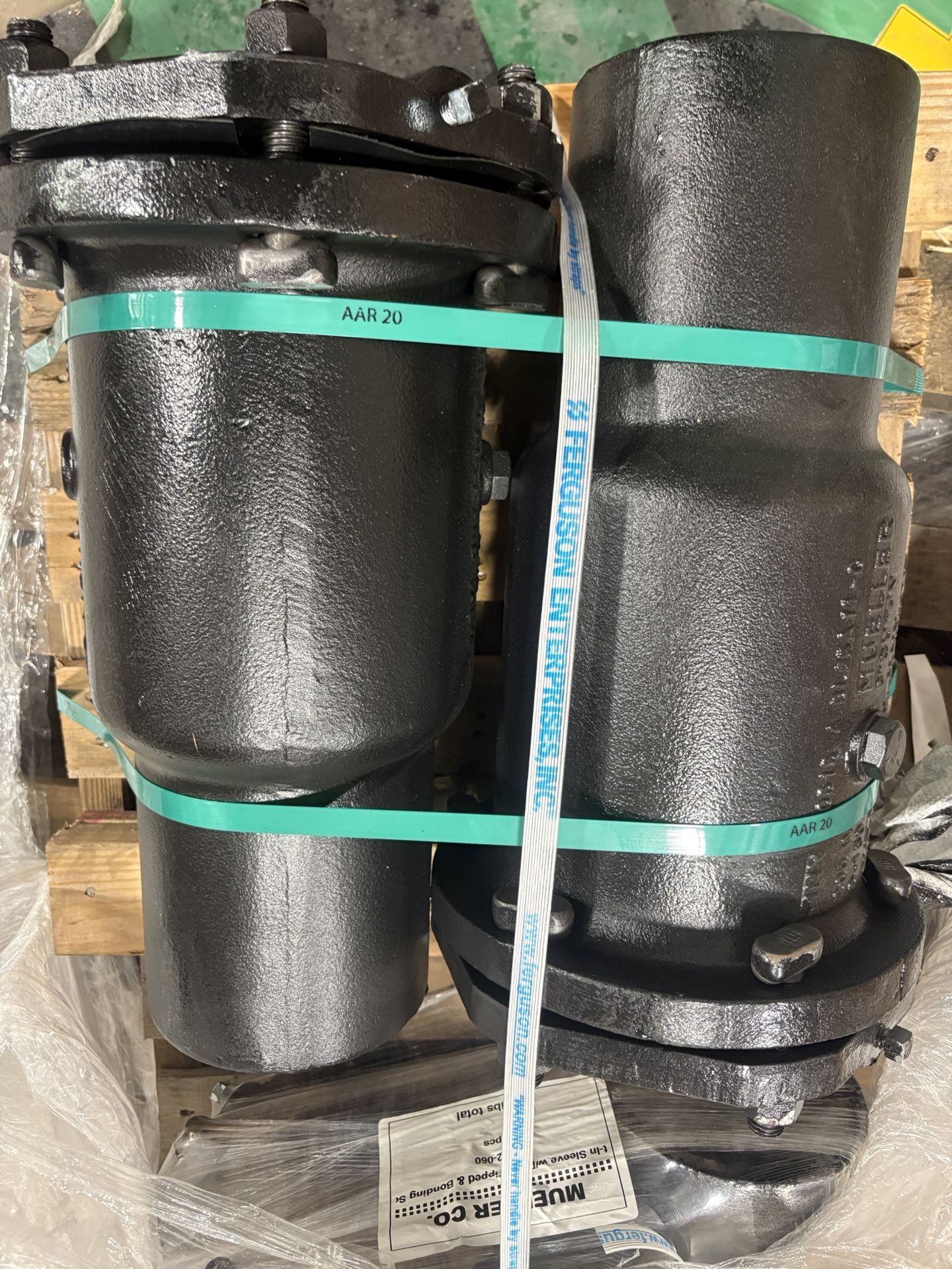 Mueller 6” Cut In Sleeves W/ Duct Tip And Screws  (set Of 4}