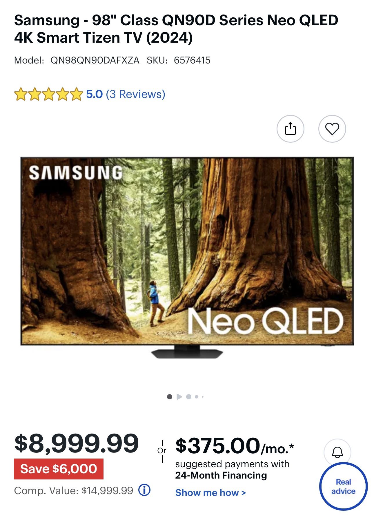 **For Sale: Samsung 98" Class QN9OD Series Neo QLED 4K Smart Tizen TV (2024) – *Brand New, Never Used* - Huge Deal!**