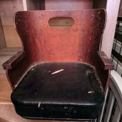 Vintage Barber Shop Child's Wood Booster Seat