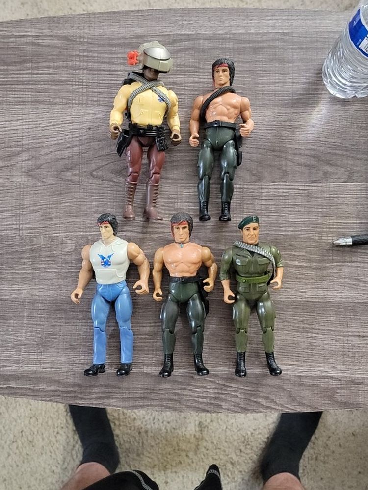 5 1980s Rambo Figures