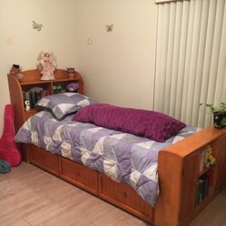Twin Captains Bookcase Bed with Trundle