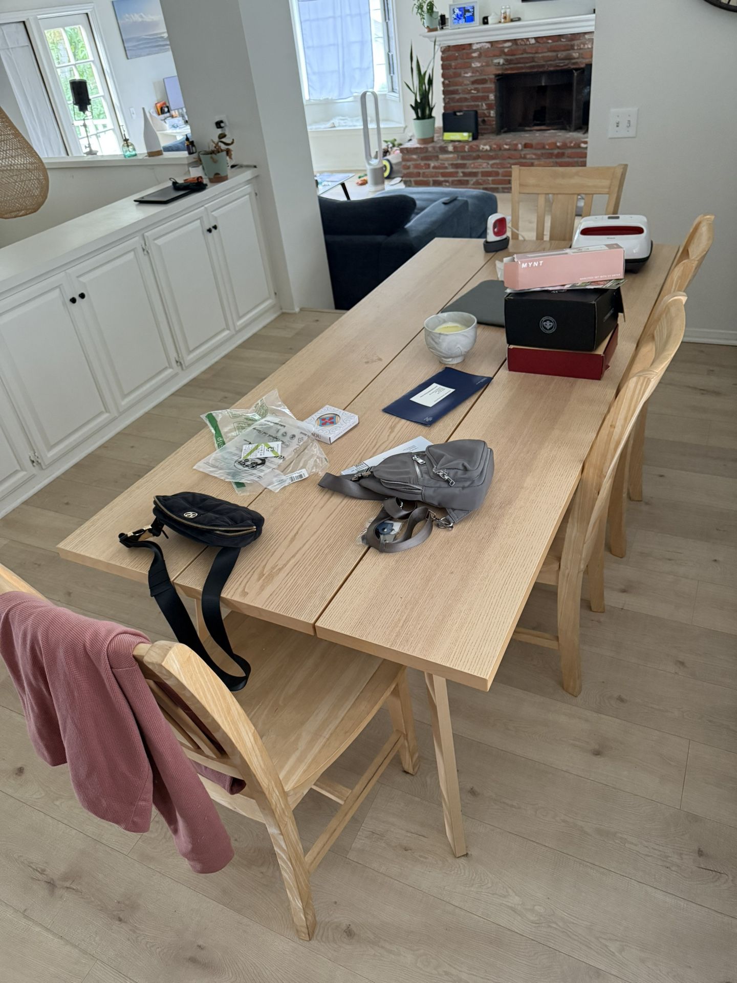 Kitchen Table And Chairs - Light Brown Wooden