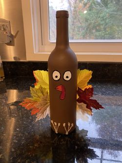 Wine bottle turkey