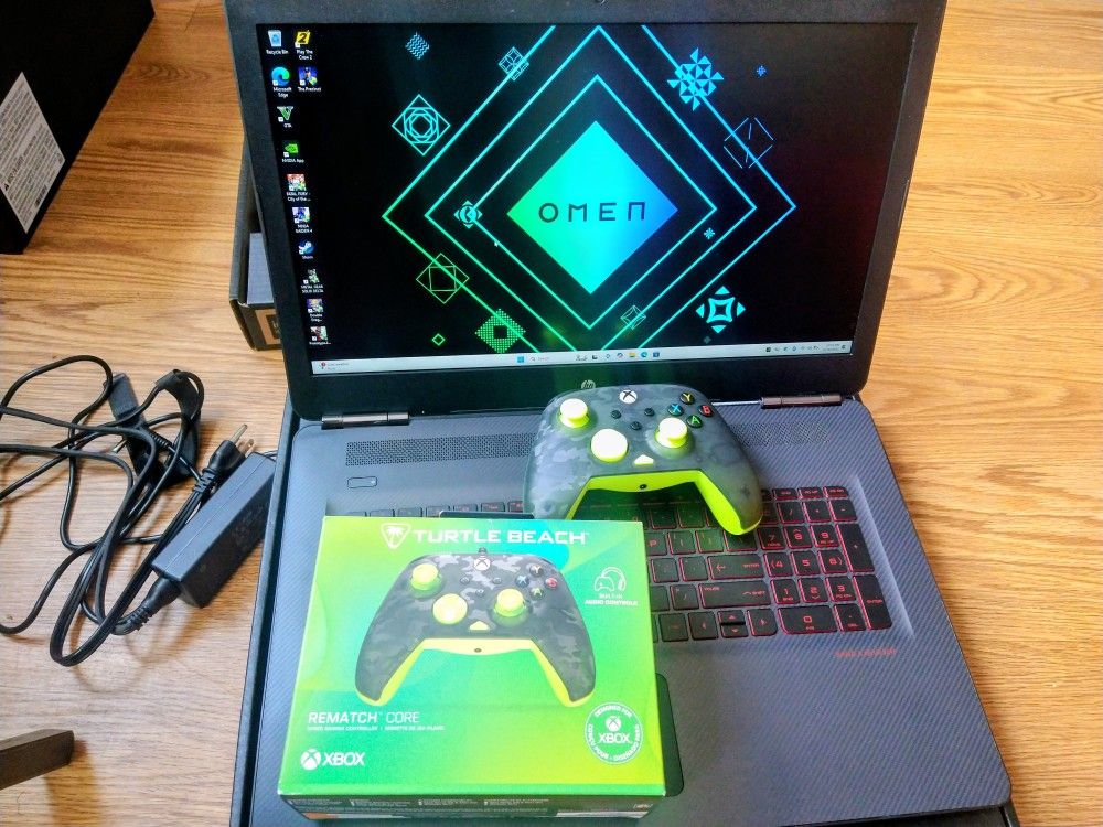 HP OMEN 17 Intel i7 512GB SSD 16GB RAM Nvidia GTX 1050Ti + Games + Controller