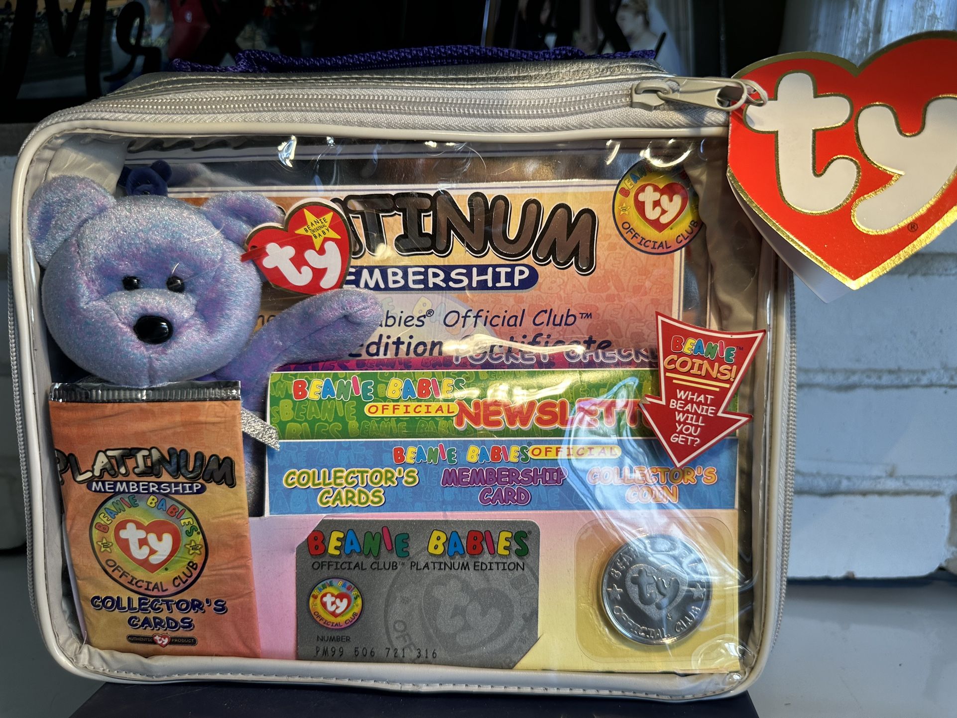 1999 Ty Beanie Baby Platinum Membership Official Club Kit New Unopened