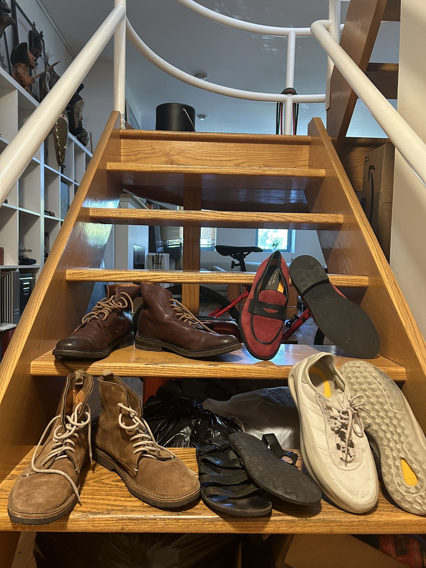 Men’s Shoes (2 Boots, Adidas, Sandals) Size 9 / Size 42