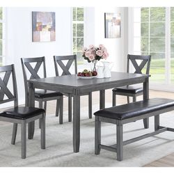 Gray Dining Table Set 