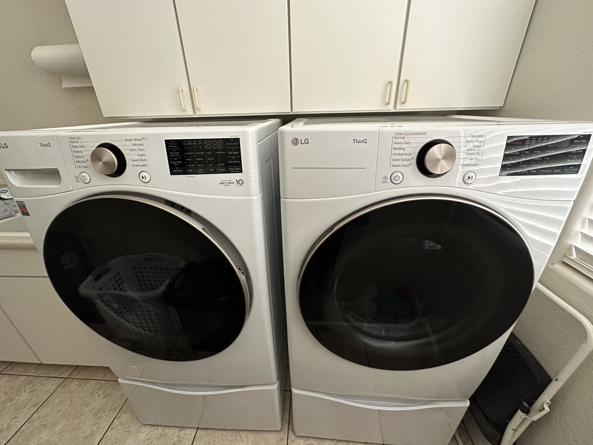 Lg Front Load Steam Washer And Dryer.