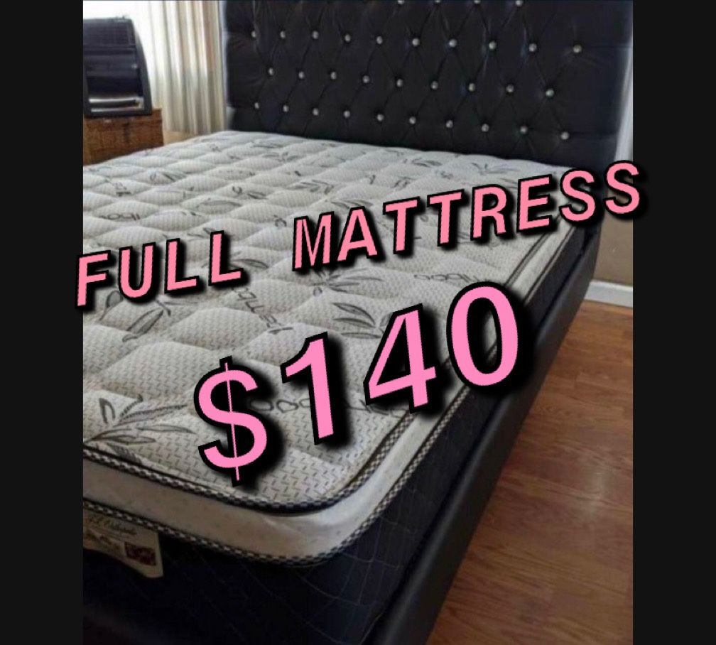 HOUSEHOLD   BRAND NEW PILLOW TOP MATTRESSES ✅ COLCHONES NUEVOS PILLOW TOP ?‼️   QUEEN SIZE $150 ❌ $210 With Box Spring   FULL SIZE $140❌ $200 With Bo