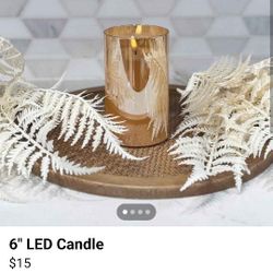6" LED Candle Champagne 